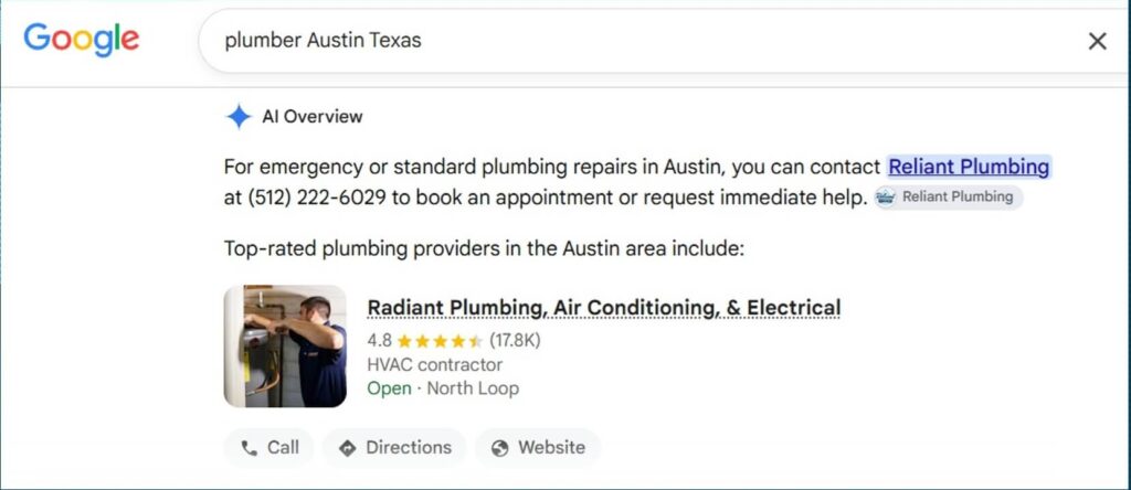 plumber Austin AI Overview